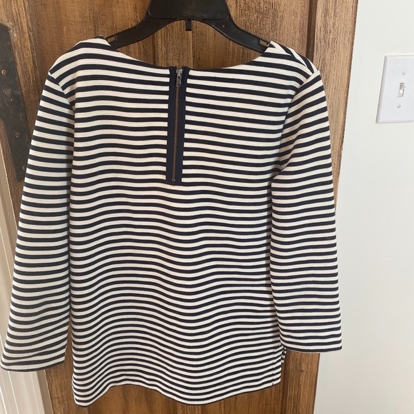 Madewell Knit blue and white striped shirt. Size Small - Picture 3 of 6